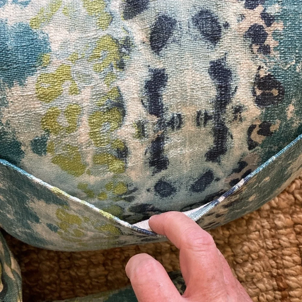 Pacific Coast Duck Feather & Down Filled Throw Pillow Set 17x17 Blue Green White
